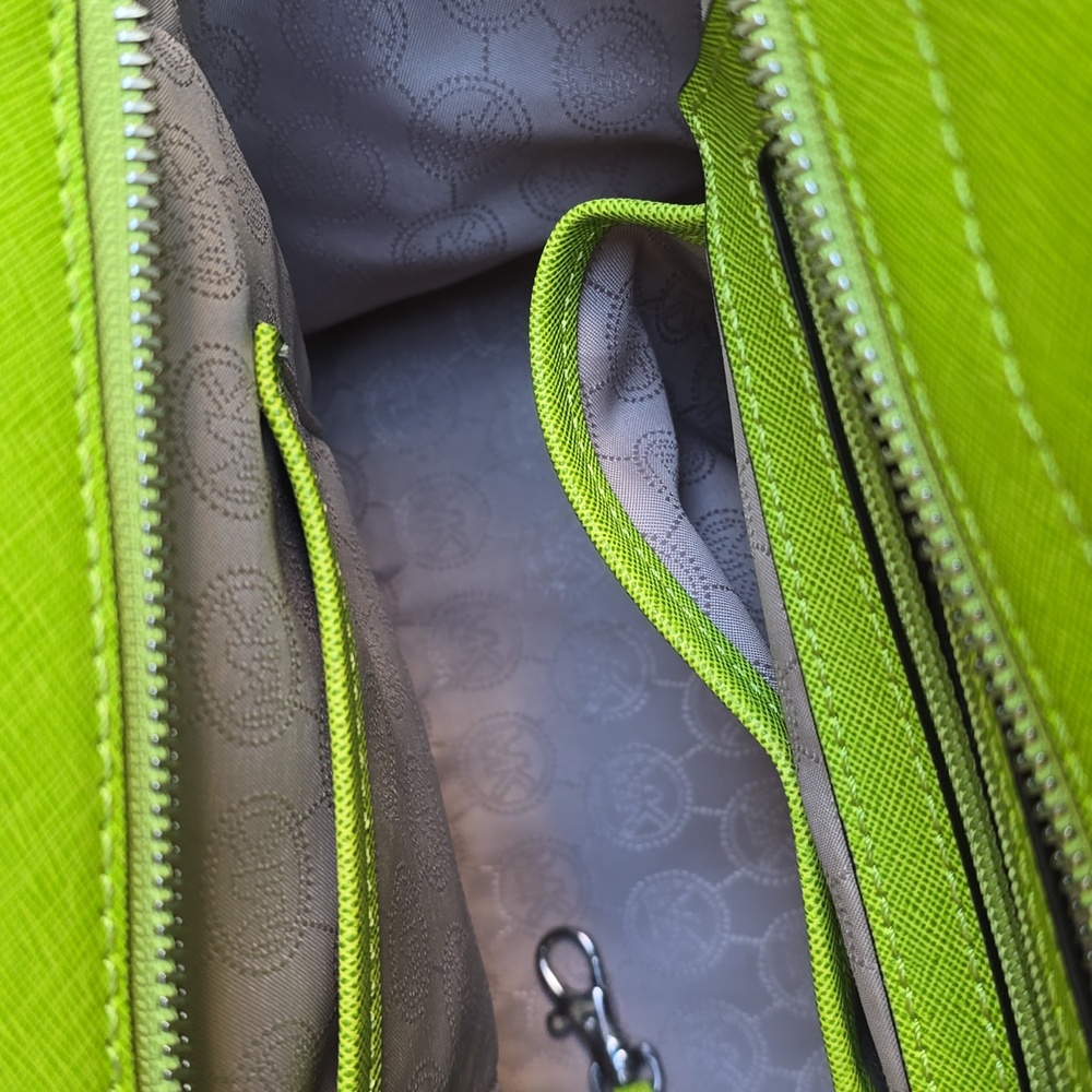 Michael Kors Lime Green Satchel Shoulder Bag - Picture 9 of 13